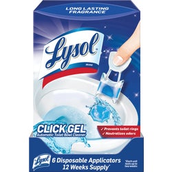 Item 602525, Press the Lysol Click Gel disposable applicator against the inside of your 