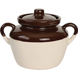 Item 602557, Decorative bean pot for baking, heating, serving, and storing.