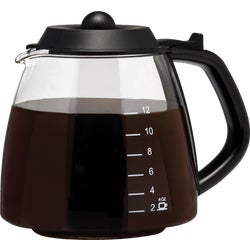 Item 602576, This Cafe Brew universal replacement carafe is designed to fit most 12-cup 