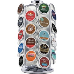 Item 602695, Slim, space saving K-Cup carousel is made of high quality metal with a 