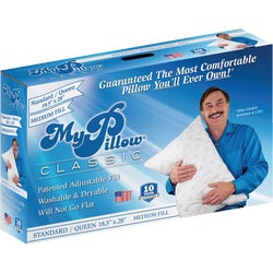 Item 602738, MyPillow Classic Pillow is made with patented interlocking fill that 