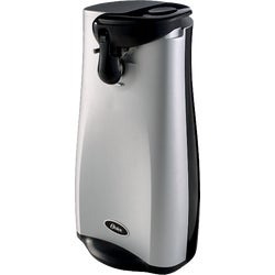 Item 602815, Tall can opener with built-in knife sharpener opens cans safely and easily