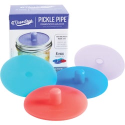 Item 602840, The patented Pickle Pipes from Masontops are made out of silicone and 
