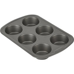 Item 603122, Heavy duty, rectangular steel muffin pan has non-stick coating.