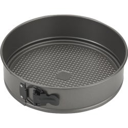 Item 603165, Heavy duty, round steel 2-piece cake pan with stainless steel spring-clip 