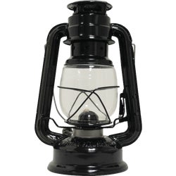 Item 603182, Black metal farmer style lantern burns up to 15 hours and holds 5 ounces of