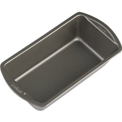 Item 603203, Rectangular steel loaf pan is designed to distribute heat evenly and 
