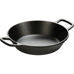 Item 603361, Lodge Dual Handle Cast Iron Skillet is electrostatically coated with a 