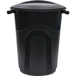 Item 603571, Durable outdoor trash can.