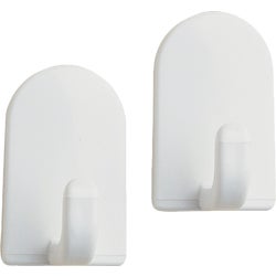Item 604055, Plastic hook with self-adhesive backing has numerous uses around the house