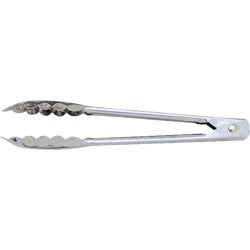 Item 604242, Professional gauge stainless steel with sliding ring to lock tongs in place