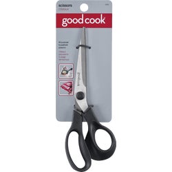 Item 605226, Sharp stainless steel blades with pointed tips and a contoured molded 