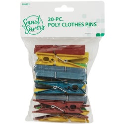 Item 606491, Durable plastic clothes pins. Features an assortment of colors.