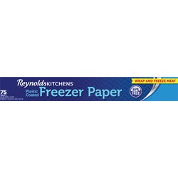 Item 607043, Plastic coated freezer paper is great for freezing meat and more.