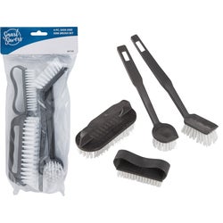 Item 607105, Smart Savers 4 piece scrub brush set for dishes and sinks.