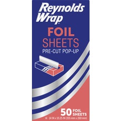 Item 607187, Pop-up foil sheets are individual sheets of Reynolds Wrap aluminum foil.