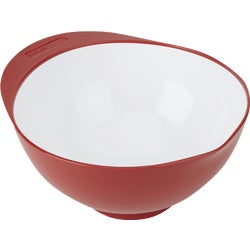 Item 608441, 3 Qt. mixing bowl has a spout for easy pouring and soft non-skid base.