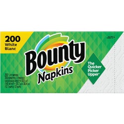 Item 608602, Paper napkins are thick, strong, and absorbent to last long during messy 