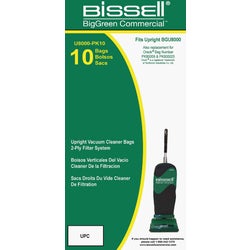 Item 610397, Bissell commercial replacement upright vacuum bag.