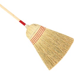 Item 611530, Professional/contractor 100% corn broom has 4 rows of stitching and a metal