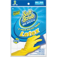 12321-26 Soft Scrub 2-Pair Pack Latex Rubber Glove