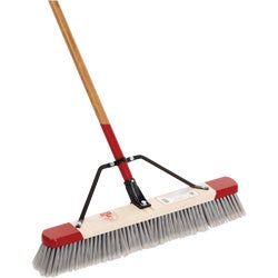 Item 612006, 24 In. fine sweep heavy-duty brace push broom. 1-1/8 In. x 60 In.