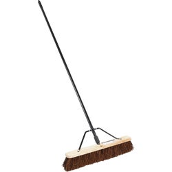 Item 612206, 24 In. rough surface palmyra push broom.