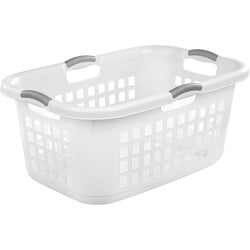 Item 613215, Laundry basket features heavy-duty construction including a thick 