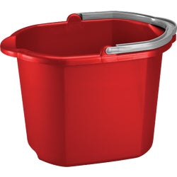 Item 613398, Pail features integrated hand-grips in the base and dual wide spouts for 