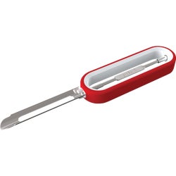 Item 614000, Durable stainless steel blade uses a swivel-action to follow the natural 