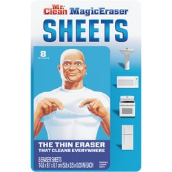 Item 614361, Thin flexible sheets are ideal for hard-to-reach places, removes grime in 
