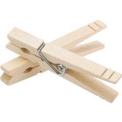 Item 614561, HD Wood Spring Clothepins. Wax Coated with no slip finger grips.
