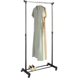Item 615310, Easy no tool assembly. Chrome hanging bar with bottom shoe rack.