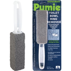 Item 615714, Pumie Toilet Bowl Ring Remover cleans through gentle abrasive action.