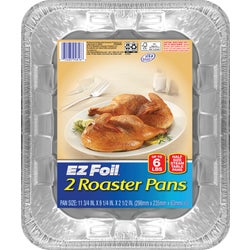 Item 615962, EZ Foil roaster for baking, roasting, and storing. Keeps oven clean.