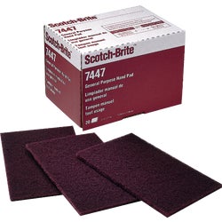 Item 617586, 3M Hand Sanding Pads will not rust, splinter or shred like steel wool.