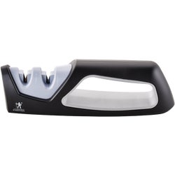 Item 617917, Handheld knife sharpener features both coarse and fine ceramic grits to 