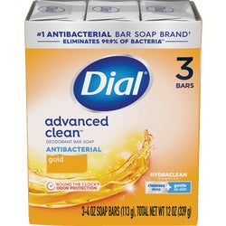 Item 618764, Dial Advanced Clean Gold Bath Bar Soap is an antibacterial deodorant soap 
