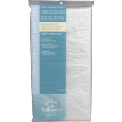 Item 618969, Lightweight PEVA shower curtain liner with 12 button holes at top for use 