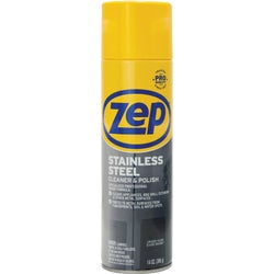Item 619316, Zep stainless steel cleaner cleans, polishes, and protects in 1 step.