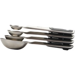 Item 620046, Sturdy stainless steel construction with soft, nonslip handles.