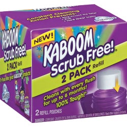 Item 620402, Kaboom Scrub Free refill twin pack with OxiClean.