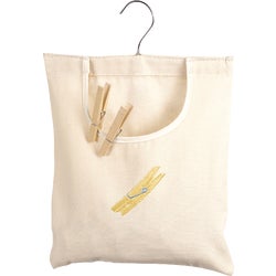 Item 620821, Natural durable cotton canvas clothespin bag.