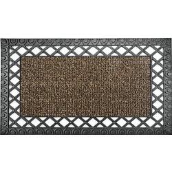 Item 621274, French Quarter rubber border design door mat with Sandbar blades inside.
