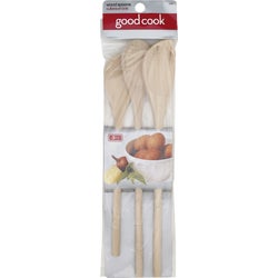Item 621336, 3 piece wooden spoon set include: (1) 10 In. wood spoon and (2) 12 In.
