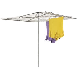 Item 622001, Umbrella style clothes dryer featuring a galvanized steel, 2-piece, 1-1/2 