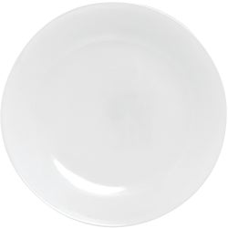 Item 622856, White luncheon plate is lightweight and easy to handle.