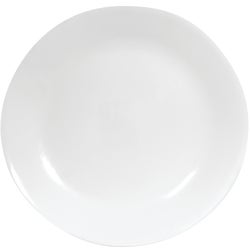 Item 623089, White dinner plate is lightweight and easy to handle.