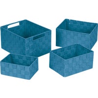 748113-BL Home Impressions 4-Piece Woven Storage Basket Set basket set storage