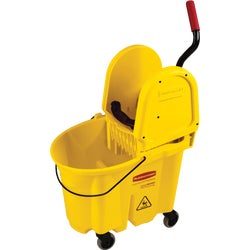 Item 624535, The WaveBrake mop bucket and wringer system reduces splashing, which means 